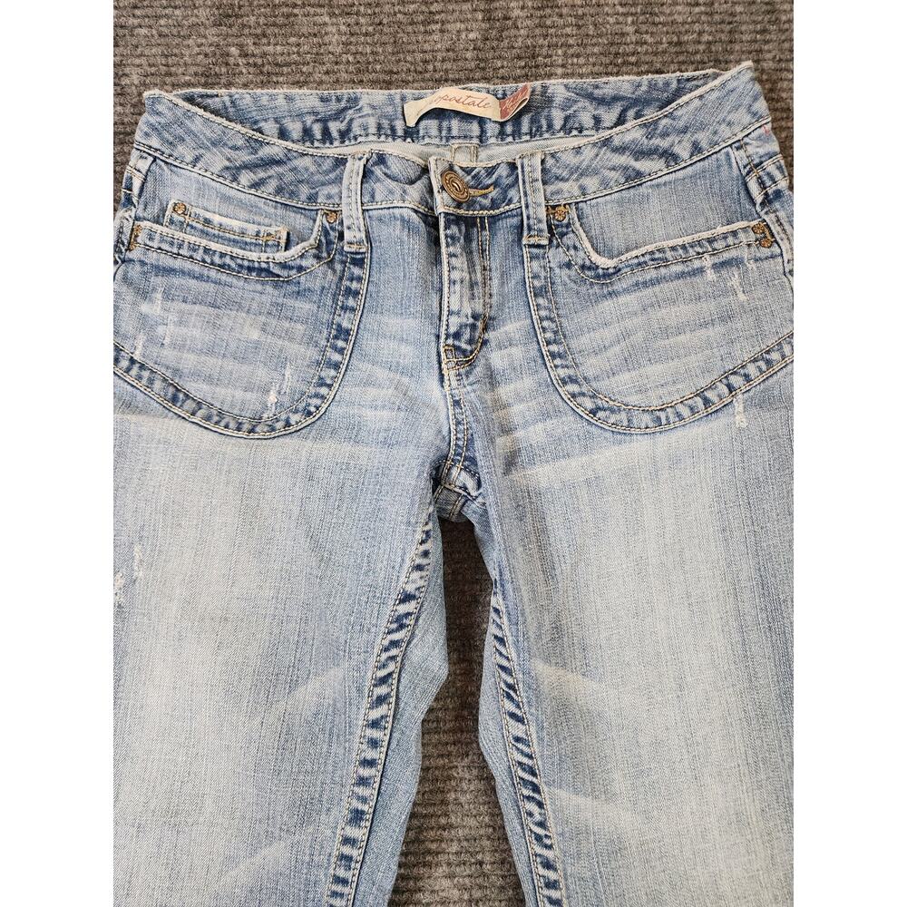 Aeropostle Vintage Y2k Womens 30" Denim Distressed Hailey Skinny Flare Jeans - Picture 2 of 10